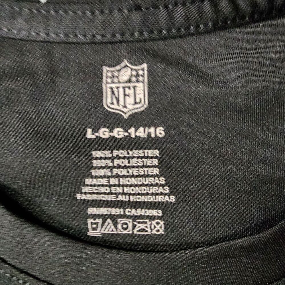 NFL New York Jets Youth Boys Dri-Tek Performance T-Shirt Black Size - L (14-16) - Picture 2 of 5